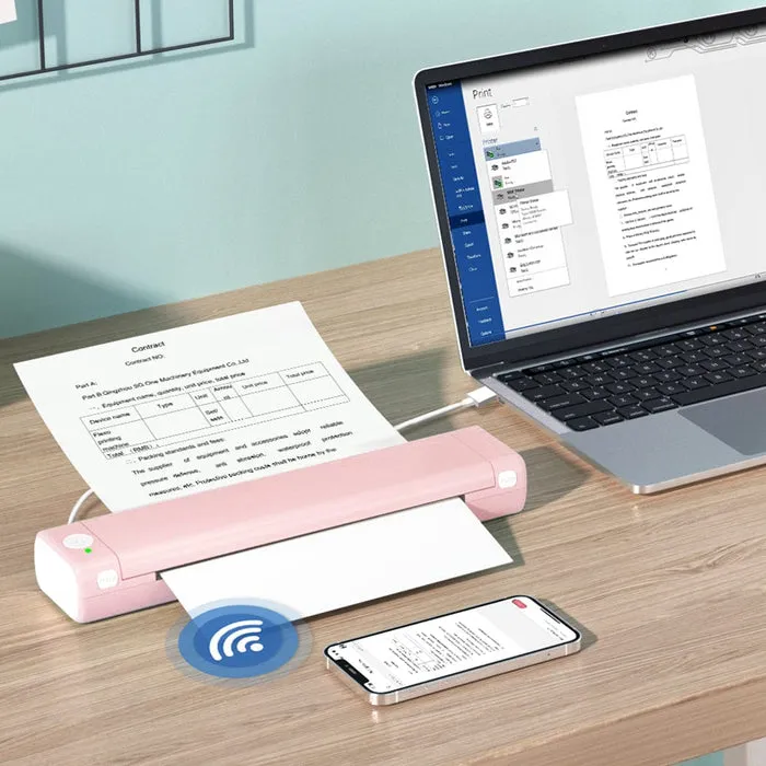 Imprimante Sans Fil  💫 | Adaptée à l'Utilisation Mobile et sur Ordinateur Portable