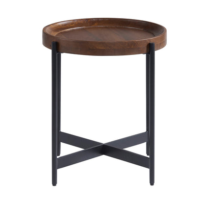 Brookline 20" Round End Table, Medium Chestnut