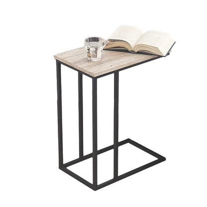 C-Shaped Snack Side Table For Living Room, Bedroom, And Entryway