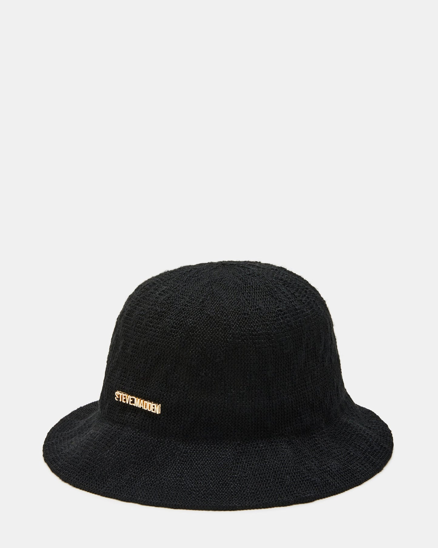 MOLDED POLY YARN BUCKET HAT BLACK